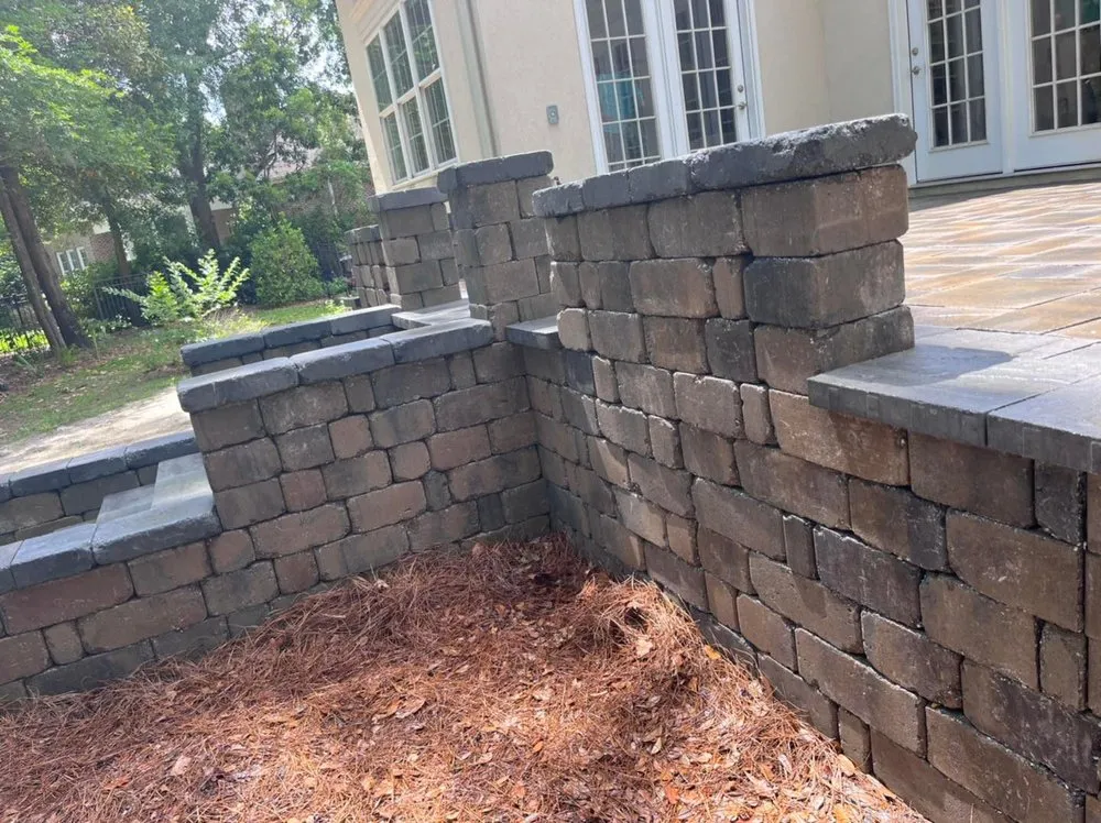 Local landscape installation with custom design in Pooler, GA by Grand Outdoor Designs