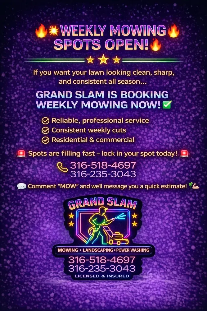 Expert lawn mowing service in Wichita, KS - Grand Slam Mowing and Power Washing