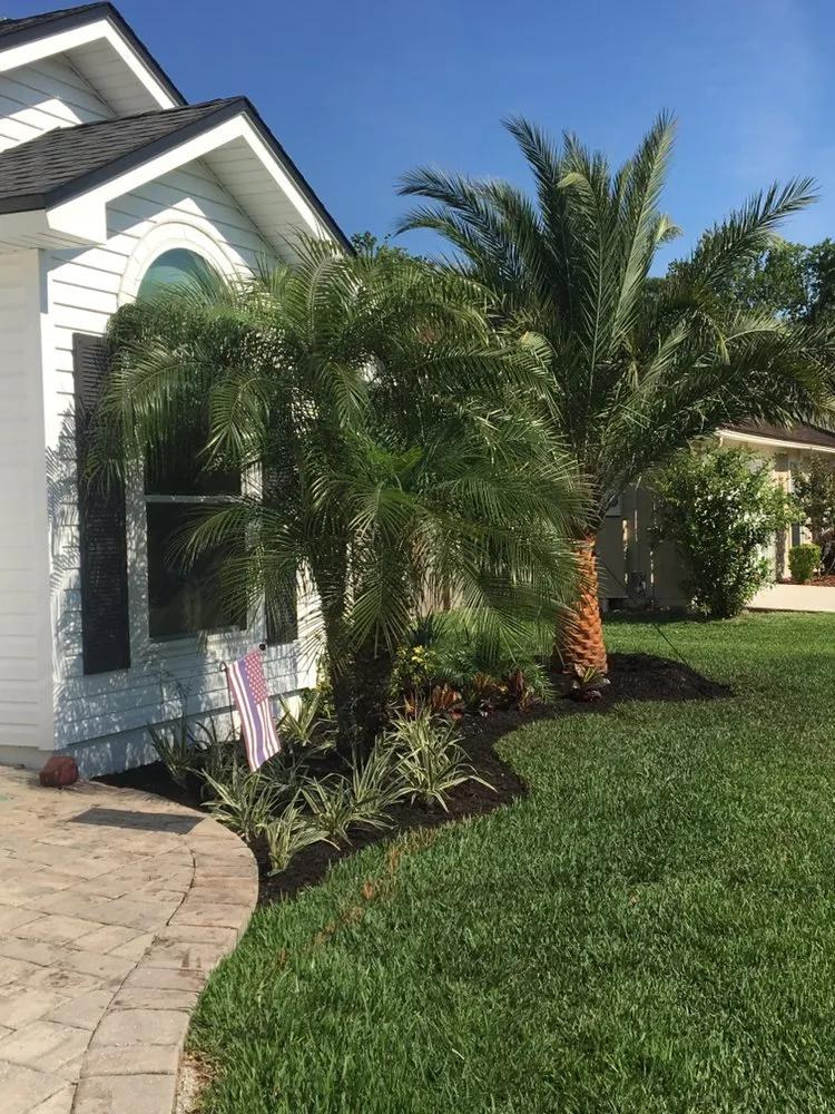 Custom landscape installation in Green Cove Springs, FL by Grandscapes North