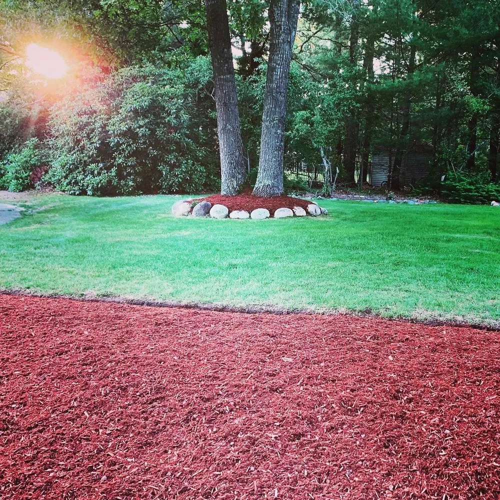 Professional outdoor landscaping with custom design in Hyannis, MA by Grandson’s Yard Work