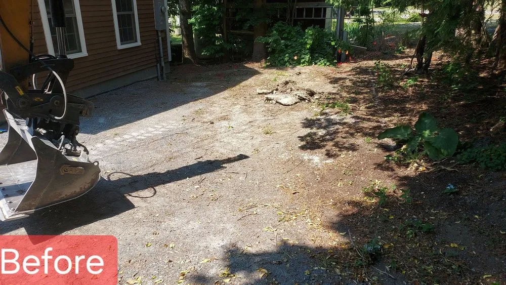 Custom yard cleanup service for beautiful yards in Bridport, VT by Grant Landscaping & Excavation