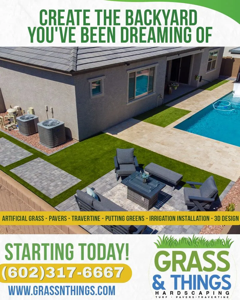 Custom yard maintenance experts serving Pheonix, AZ - Grass and Things Hardscaping