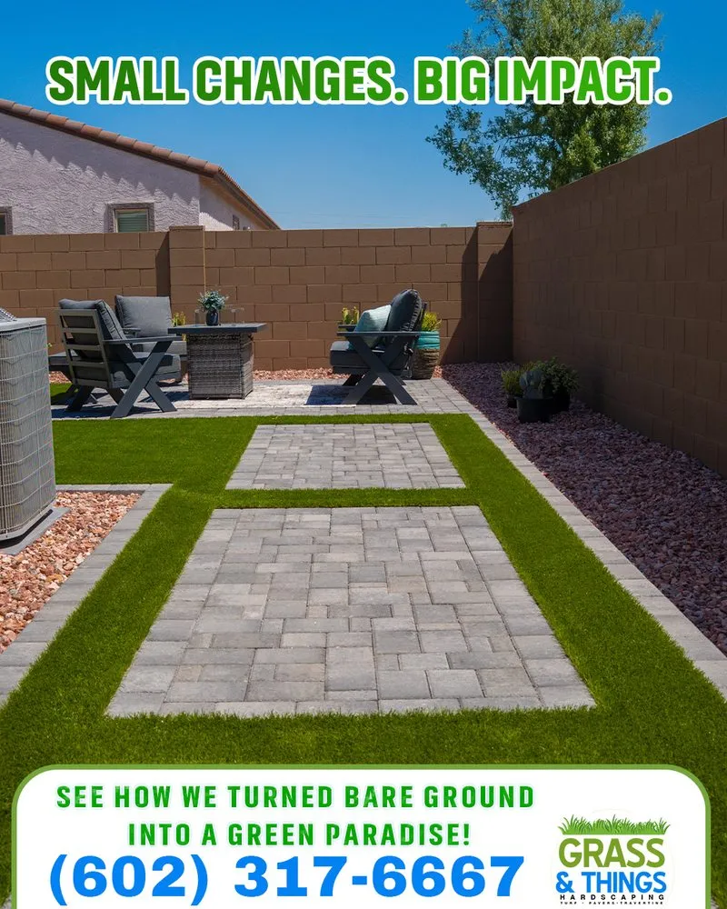 Custom landscaping services for homes across Pheonix, AZ - Grass and Things Hardscaping