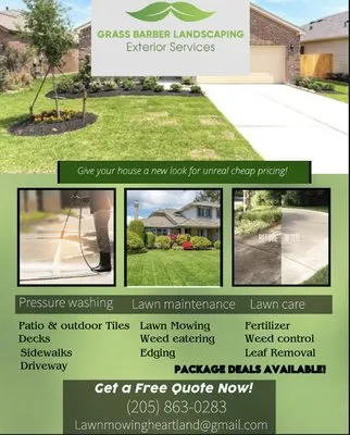 Grass Barbers Landscaping Logo