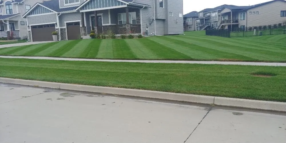 Affordable lawn mowing service for year-round maintenance across Des Moines, IA - GRASS GRABBERS Lawn & Landscape