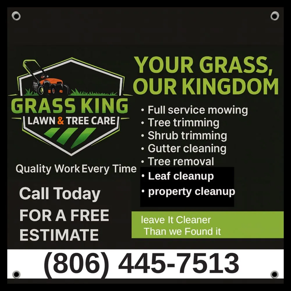 Local lawn mowing service experts serving Lubbock, TX - Grass King Lawn& Tree Care