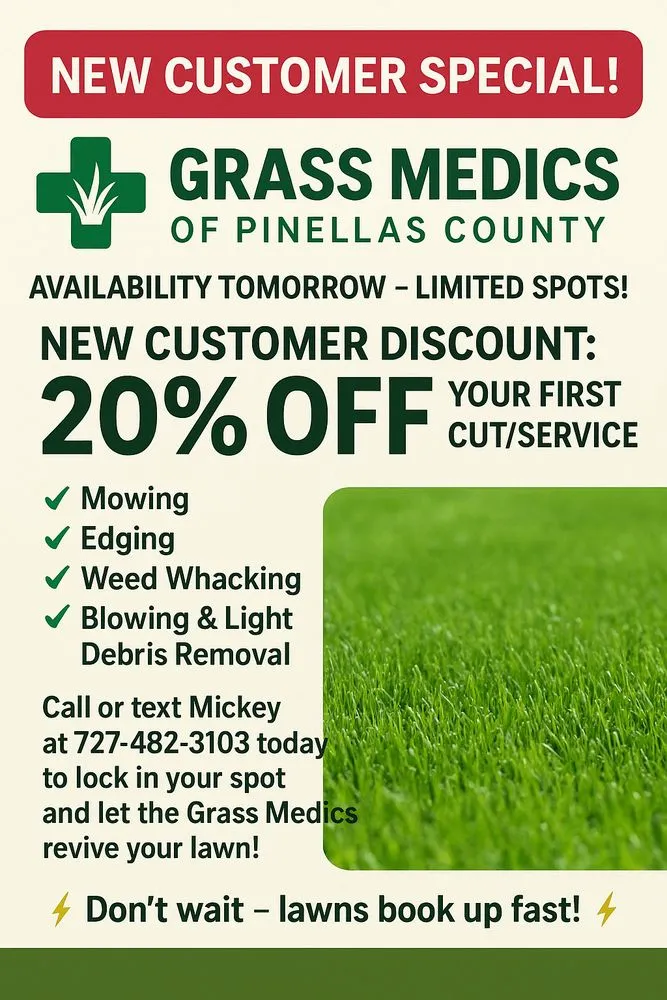 Local lawn care service in St. Petersburg, FL by Grass Medics