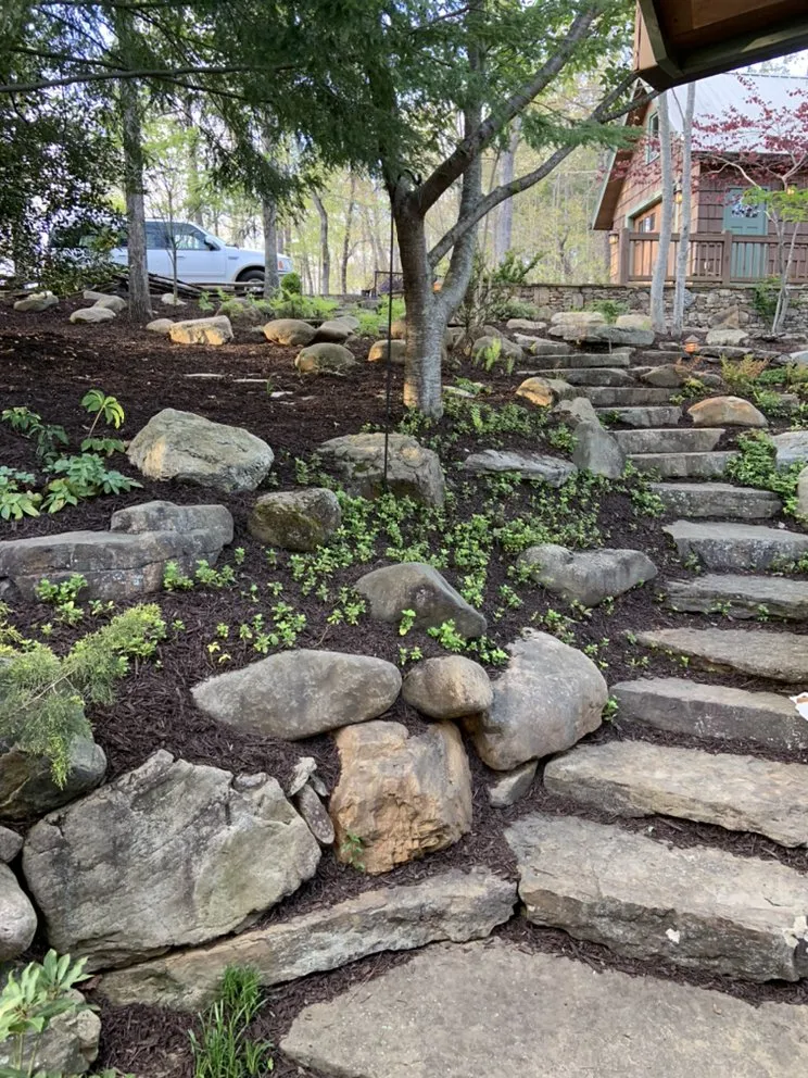 Reliable lawn mowing service with custom design in Blue Ridge, GA by Grass Monkey Landscape