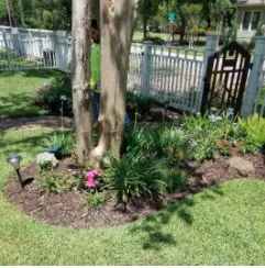 Custom landscape installation in Houston, TX by Grass Monkey Services