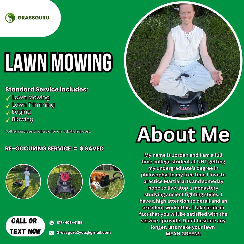 Trusted yard maintenance for beautiful yards in Denton, TX by Grassguru