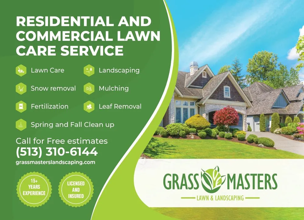 Custom lawn mowing service for year-round maintenance in Fairfield, OH by GrassMasters Lawn and Landscaping
