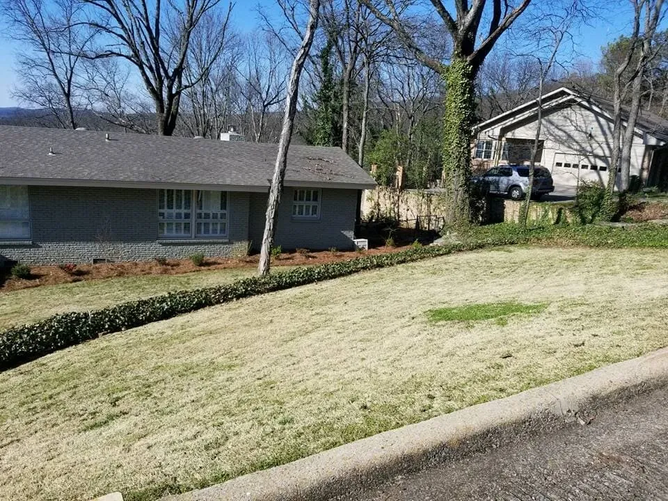 Affordable landscape design for residential properties in Falkville, AL by Grassmasters Lawn Care and Landscaping