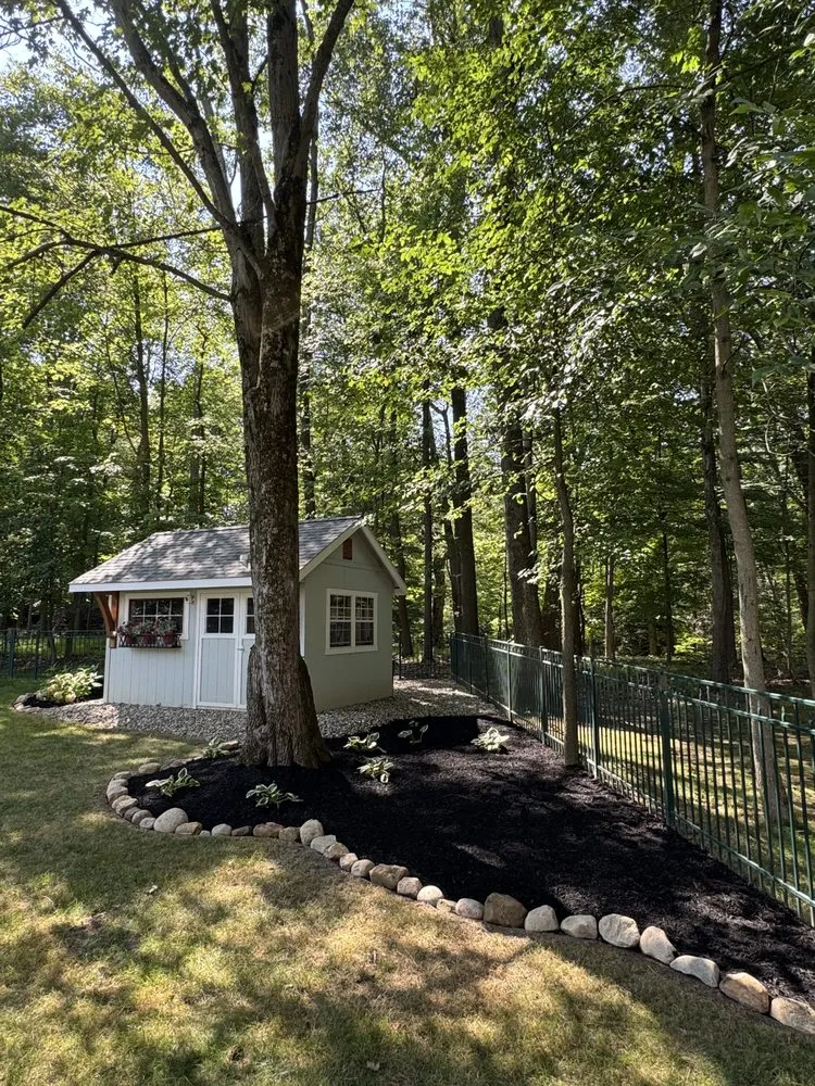 Custom garden landscaping for year-round maintenance across Tallmadge, OH - Grassroots Exterior Excellence