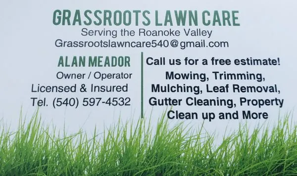 Grassroots Lawn Care Logo