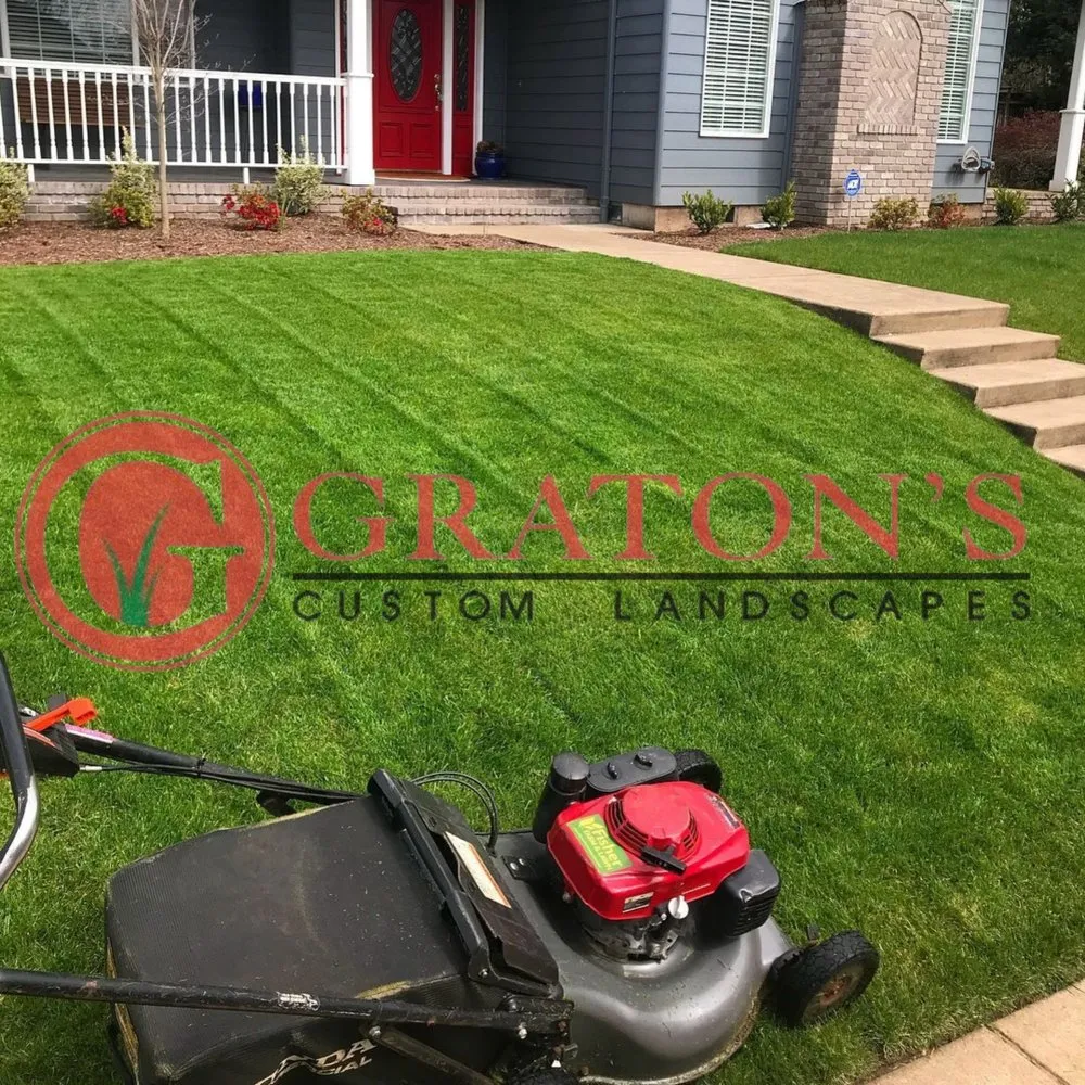 Professional landscape installation in Junction City, OR by Gratons Custom Landscaping