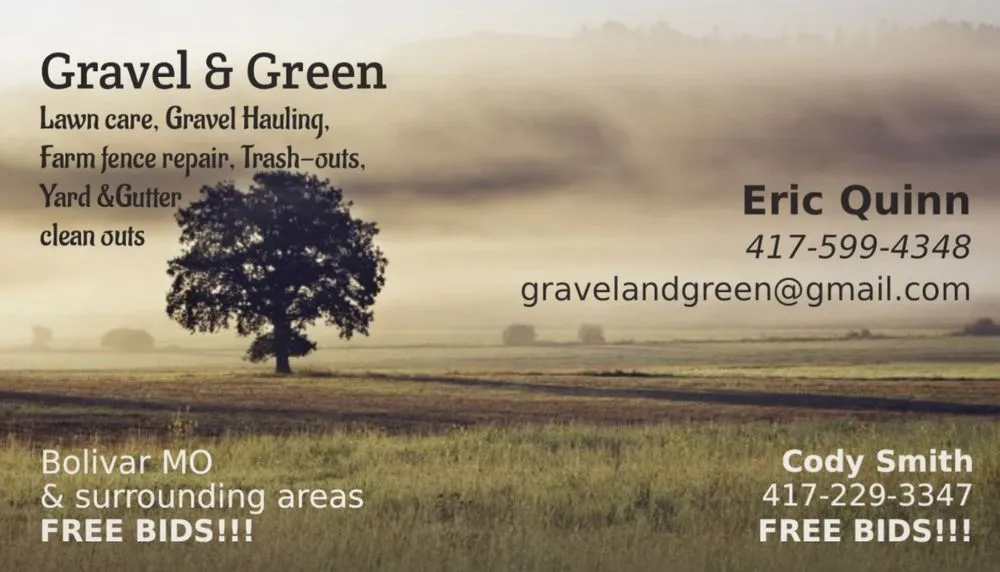 Top-rated lawn mowing service experts serving Bolivar, MO - Gravel & Green
