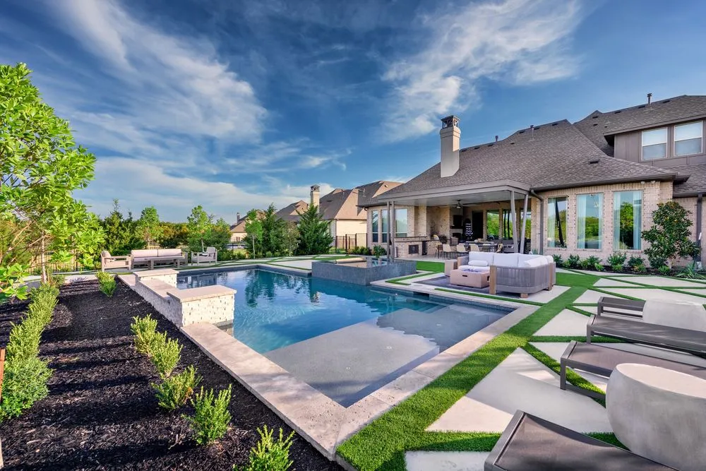 Local lawn mowing service with custom design across Rockwall, TX - Graves Pools and Outdoor Living