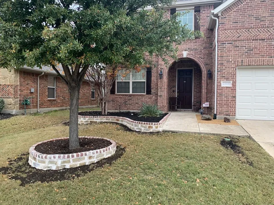 Custom garden landscaping with custom design across Euless, TX - Grawe Landscaping and Excavating