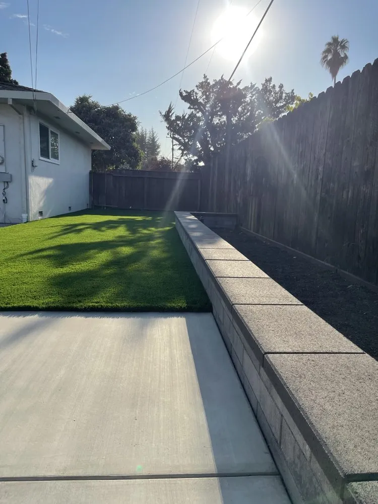 Custom landscape installation for beautiful yards across Morgan Hill, CA - Gray Concrete
