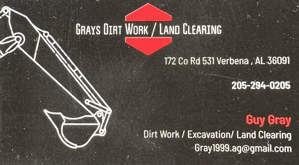 Top-rated residential landscaping experts serving Verbena, AL - Grays Dirt work Land clearing