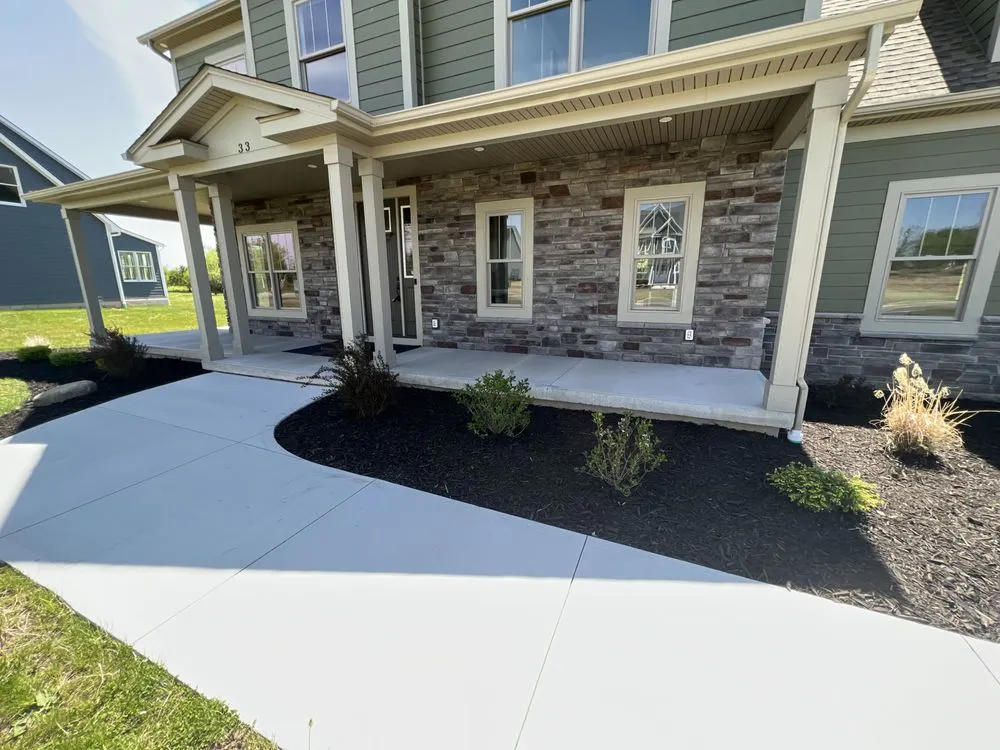 Custom landscape installation for beautiful yards in Newark, NY by GRC Lawn Care Service