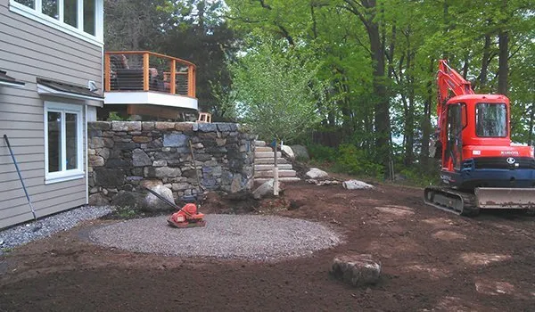 Professional outdoor landscaping in Lee, NH by Great Cove Landscaping