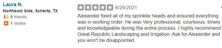 Top-rated outdoor landscaping with custom design in San Antonio, TX by Great Republic Landscaping & Irrigation