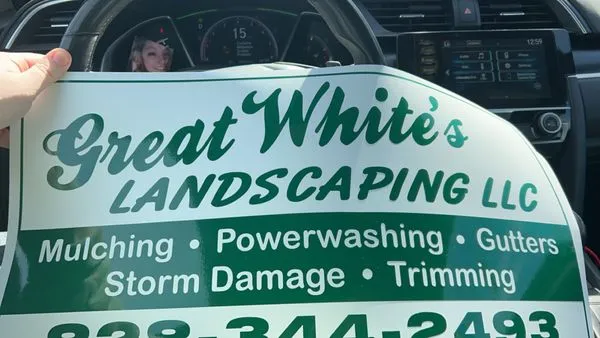 Great White’s Landscaping Logo