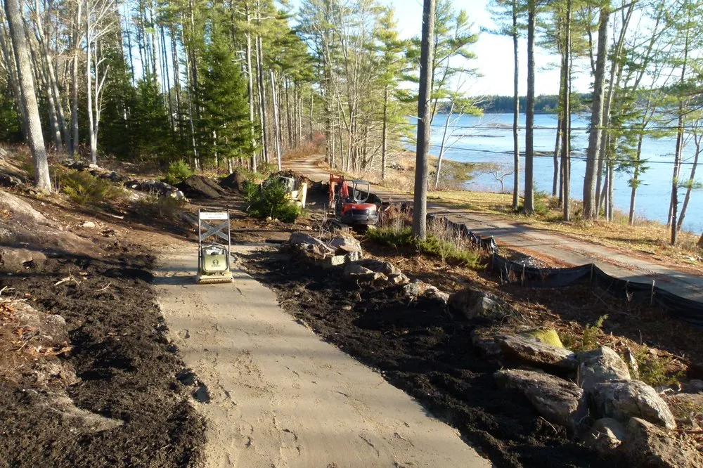 Custom garden landscaping for residential properties in Bath, ME by Great Works Landscape