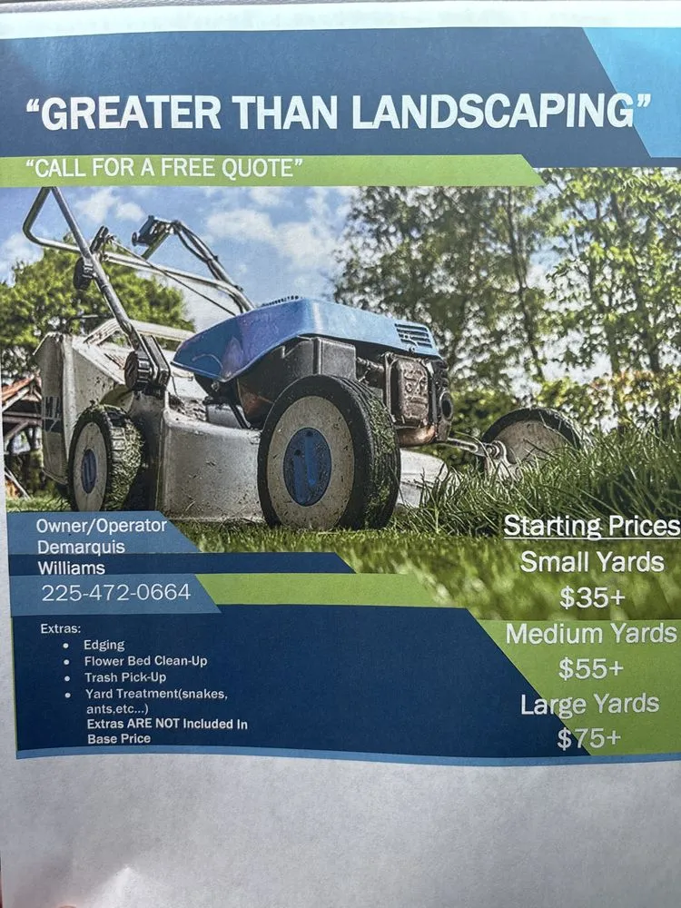 Professional lawn care service in Baton Rouge, LA - Greater Than Landscaping