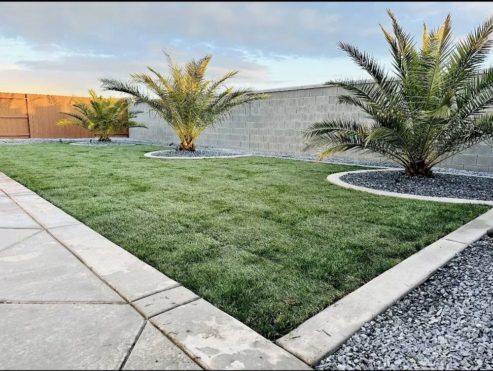 Custom garden landscaping in Stockton, CA by Greater Valley Concrete