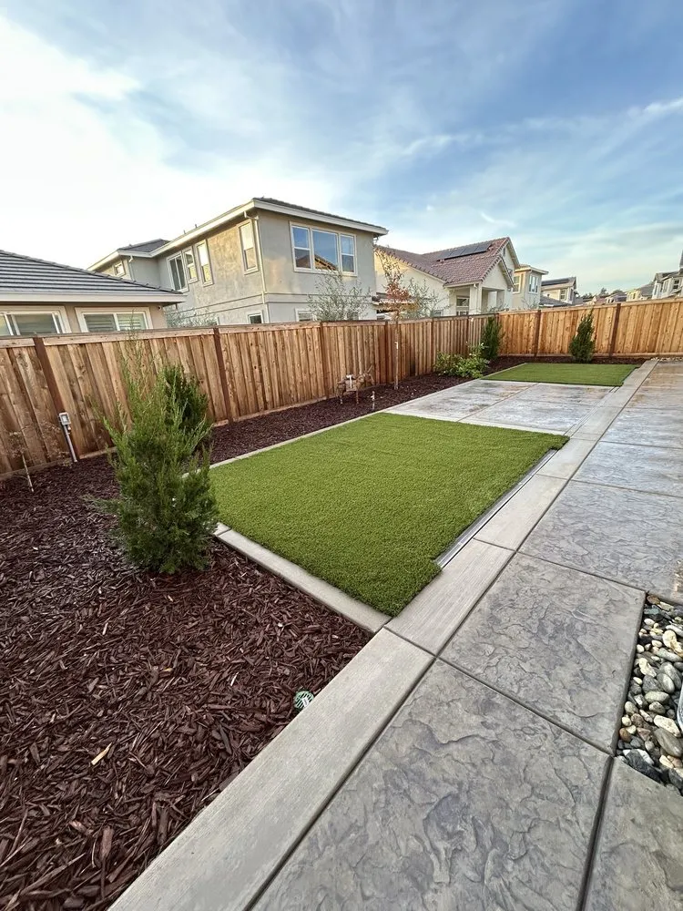 Custom landscape installation for beautiful yards across Stockton, CA - Greater Valley Concrete