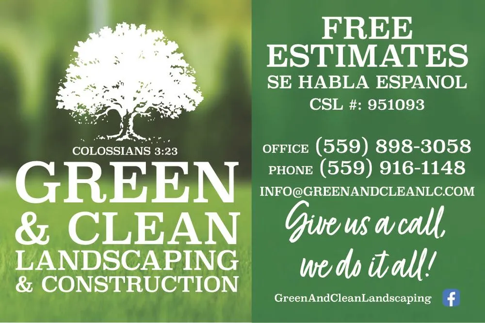 Top-rated landscaping services experts serving Selma, CA - Green & Clean Landscaping & Construction