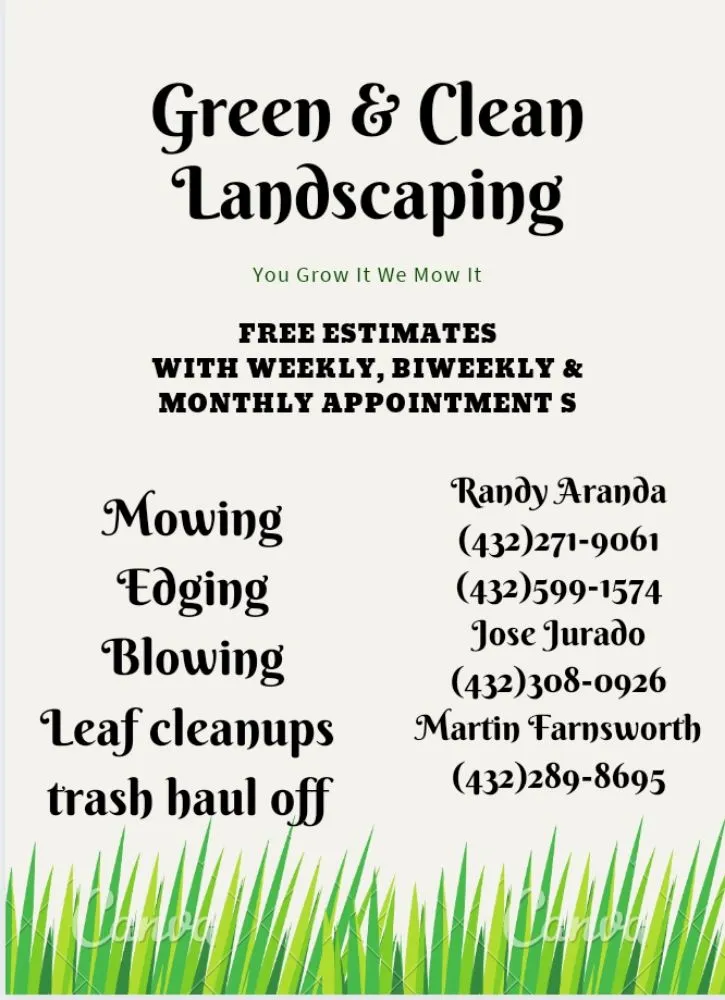 Top-rated yard maintenance in Midland, TX by Green & Clean Landscaping