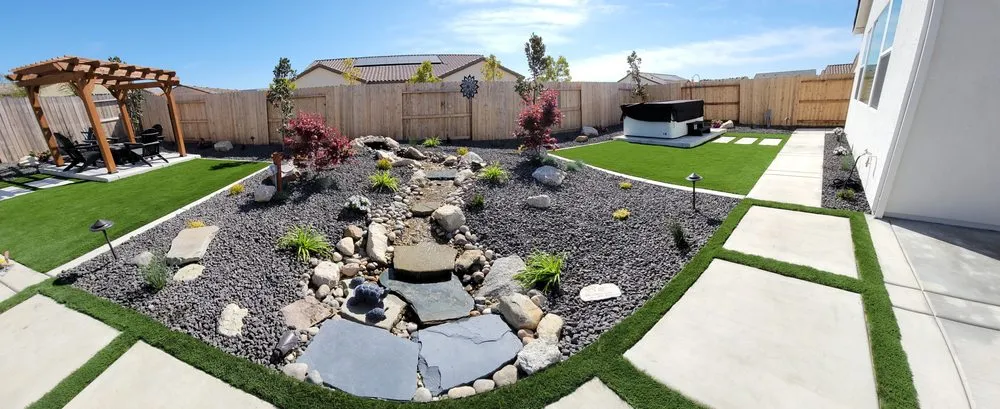 Top-rated landscape installation with custom design in North Highlands, CA by Green Acres