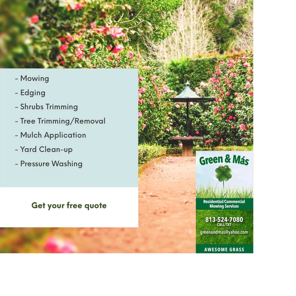 Affordable garden landscaping experts serving Tampa, FL - Green and Mas Lawn Service