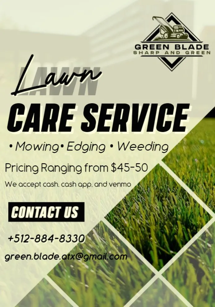 Affordable lawn mowing service near you across Cedar Park, TX - Green Blade Lawn Service