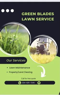 Green Blades Lawn Care Logo