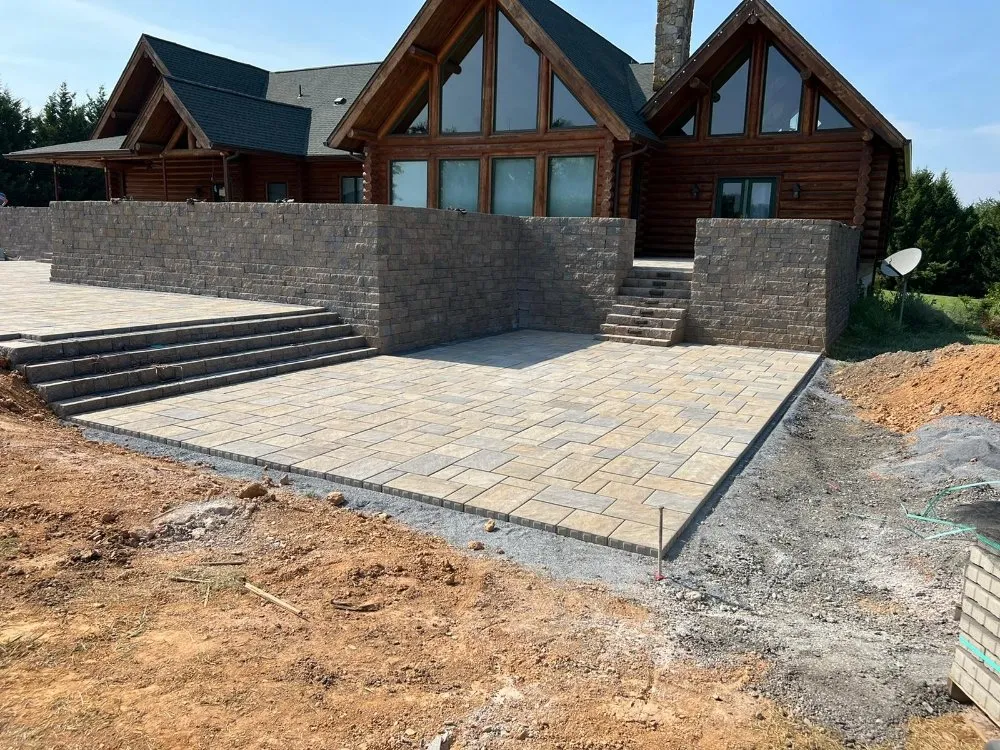 Custom landscape installation with custom design in Reisterstown, MD by Green Boy Landscaping