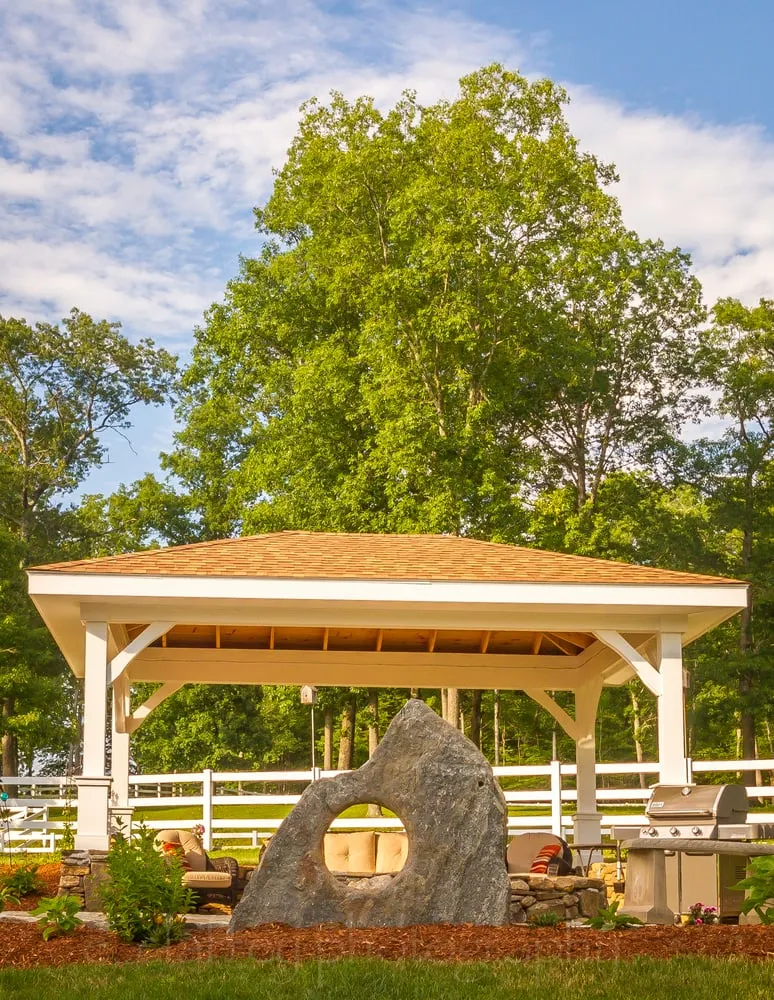 Custom outdoor landscaping for homes in Sturbridge, MA by Green Boys Landscapes