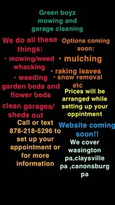 Green Boyz Mowing and Garage Cleaning