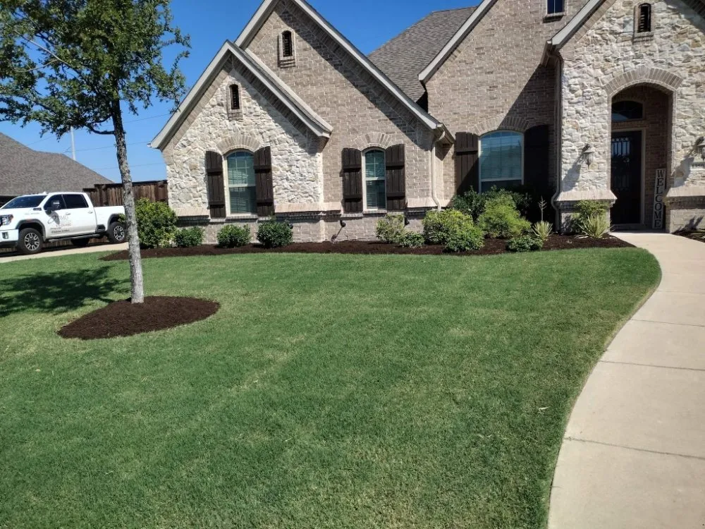 Affordable landscape design for homes in Frisco, TX by Green Bridge Lawn and Landscape