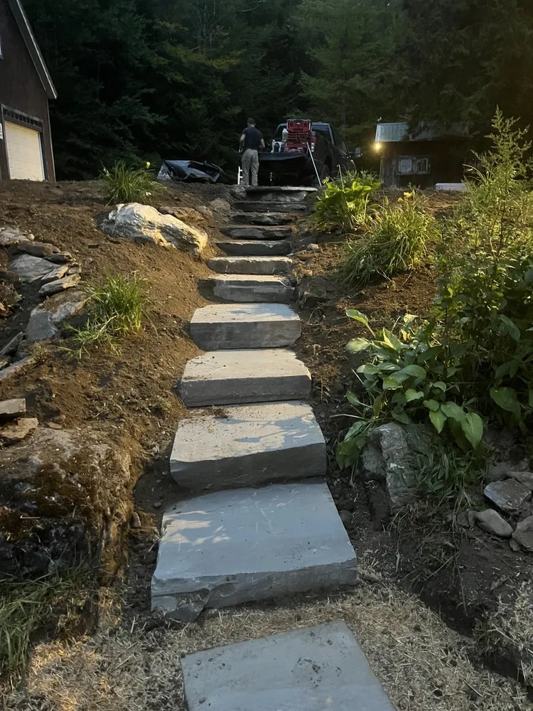 Local yard cleanup service with custom design in Waterbury, VT by Green Collar Property Management