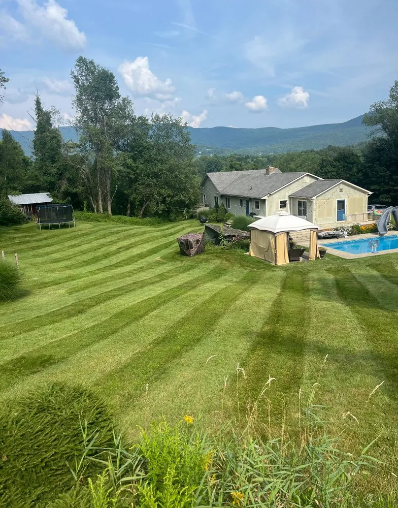 Custom landscape design in Waterbury, VT by Green Collar Property Management