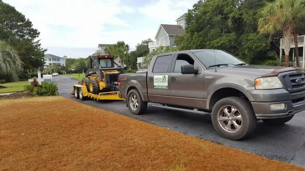 Custom landscape installation in Castle Hayne, NC by Green Continent Landscapes