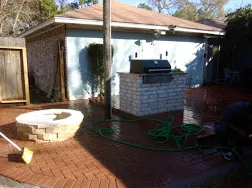Custom garden landscaping for beautiful yards in Houston, TX by Green Days Lawn Care