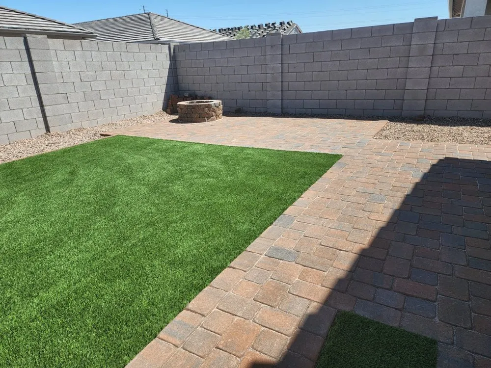 Custom garden landscaping with custom design in Casa Grande, AZ by Green Desert Landscaping