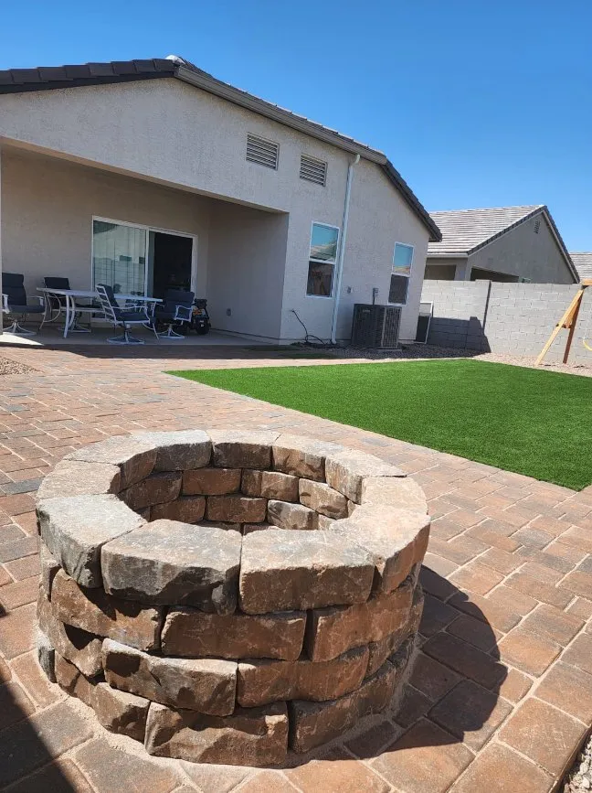 Professional outdoor landscaping with custom design in Casa Grande, AZ by Green Desert Landscaping