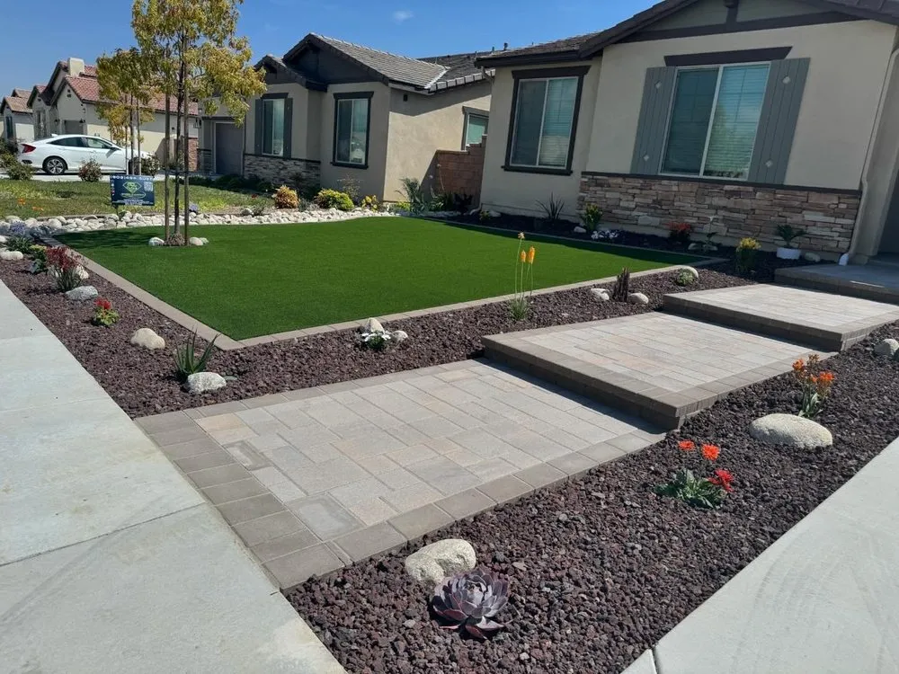 Custom garden landscaping for outdoor upgrades in Yucaipa, CA by Green Diamond Landscape