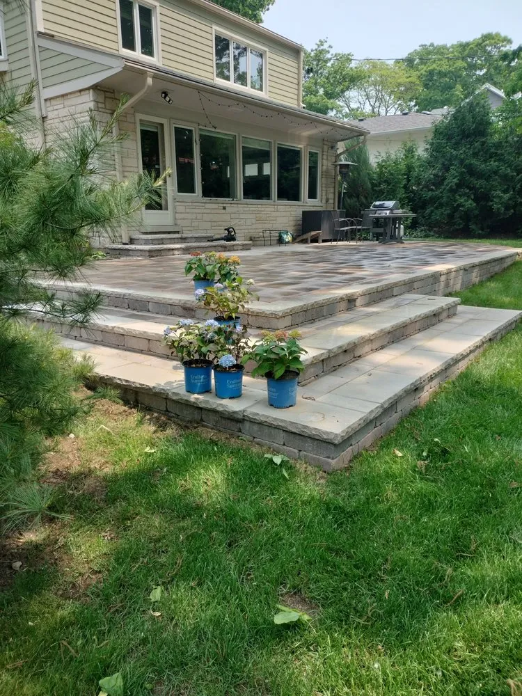Professional landscape installation in Round Lake Beach, IL by Green Earth Landscape & Hardscape
